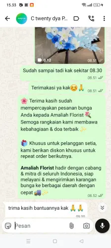 Testimonial Standing Flower kerobokan