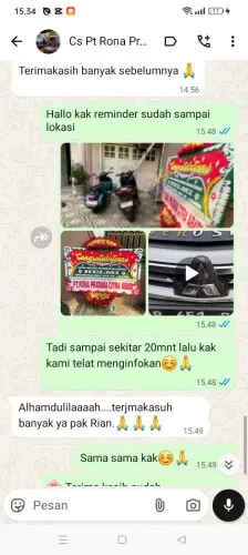 Testimonial Papan Bunga kerobokan
